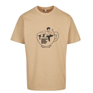 Oversized T-Shirt Roasting Coffee Brewing Delight