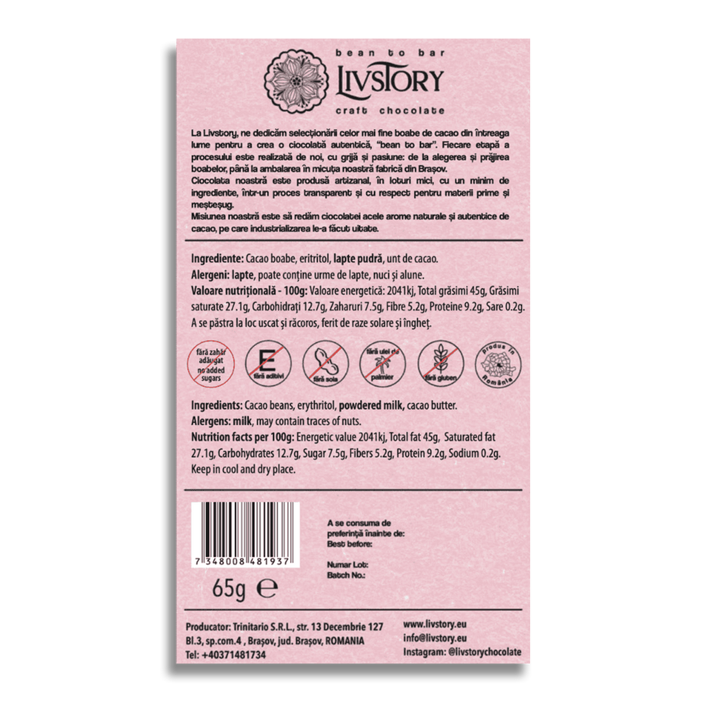 Dark Sugar-Free Milk Chocolate 48%
