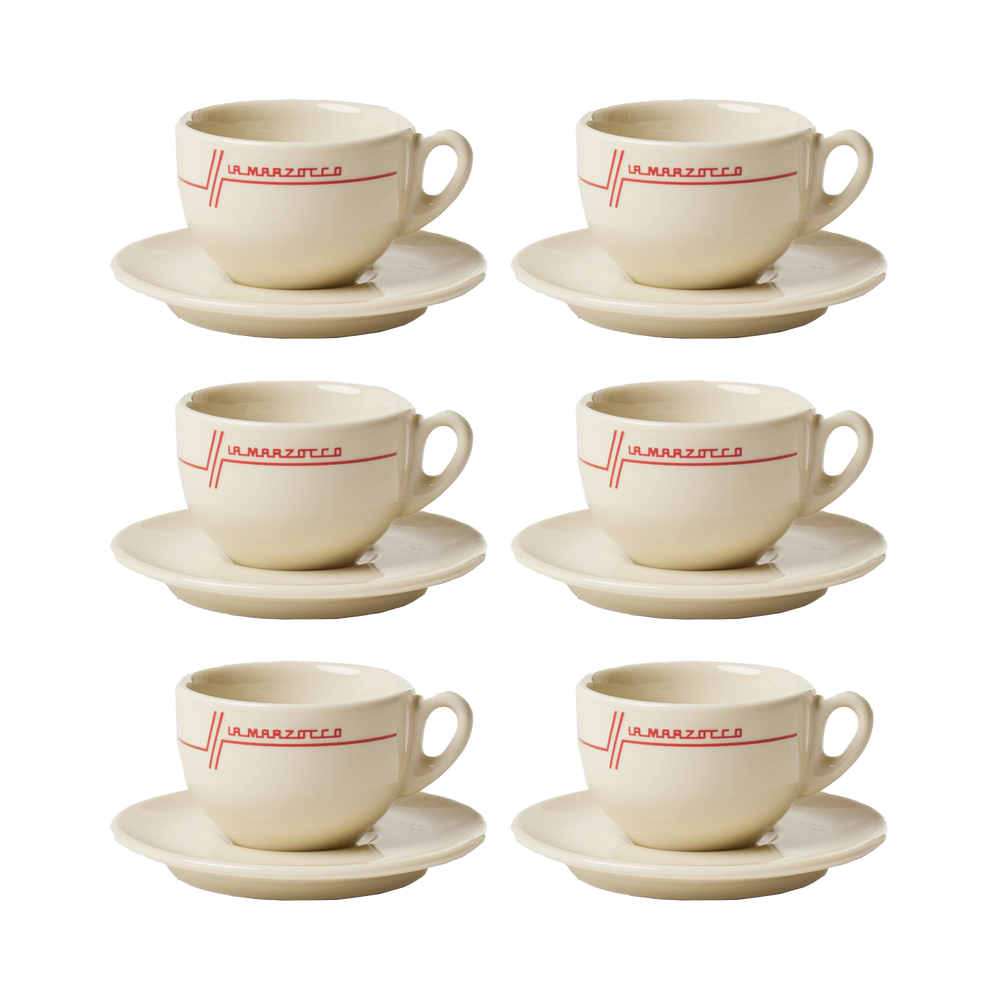 Set 6 Cani Cappuccino La Marzocco Legacy Cups