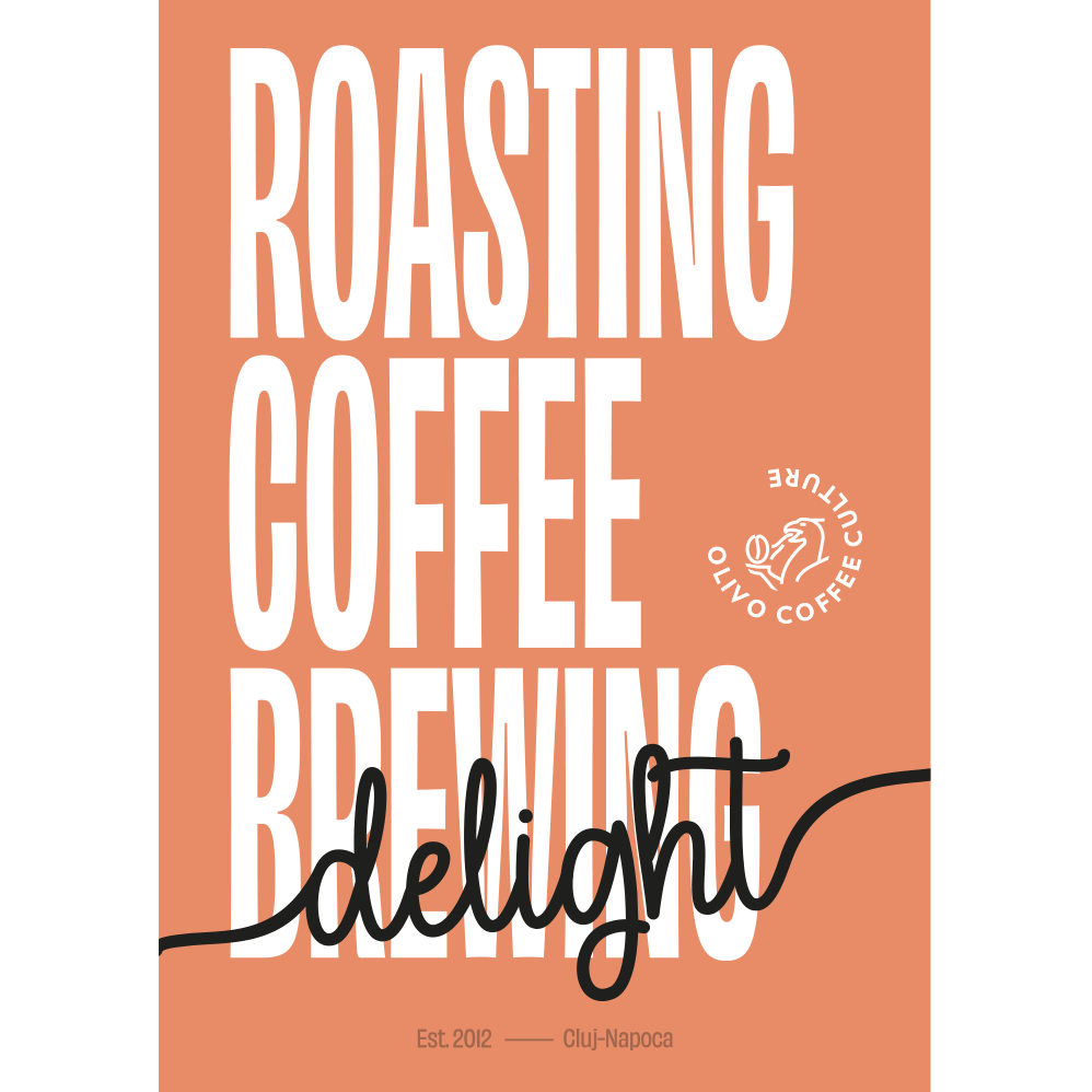 Poster "Roasting Coffee Brewing Delight"
