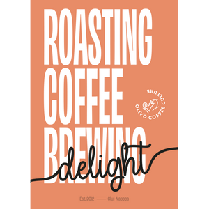 Poster "Roasting Coffee Brewing Delight"